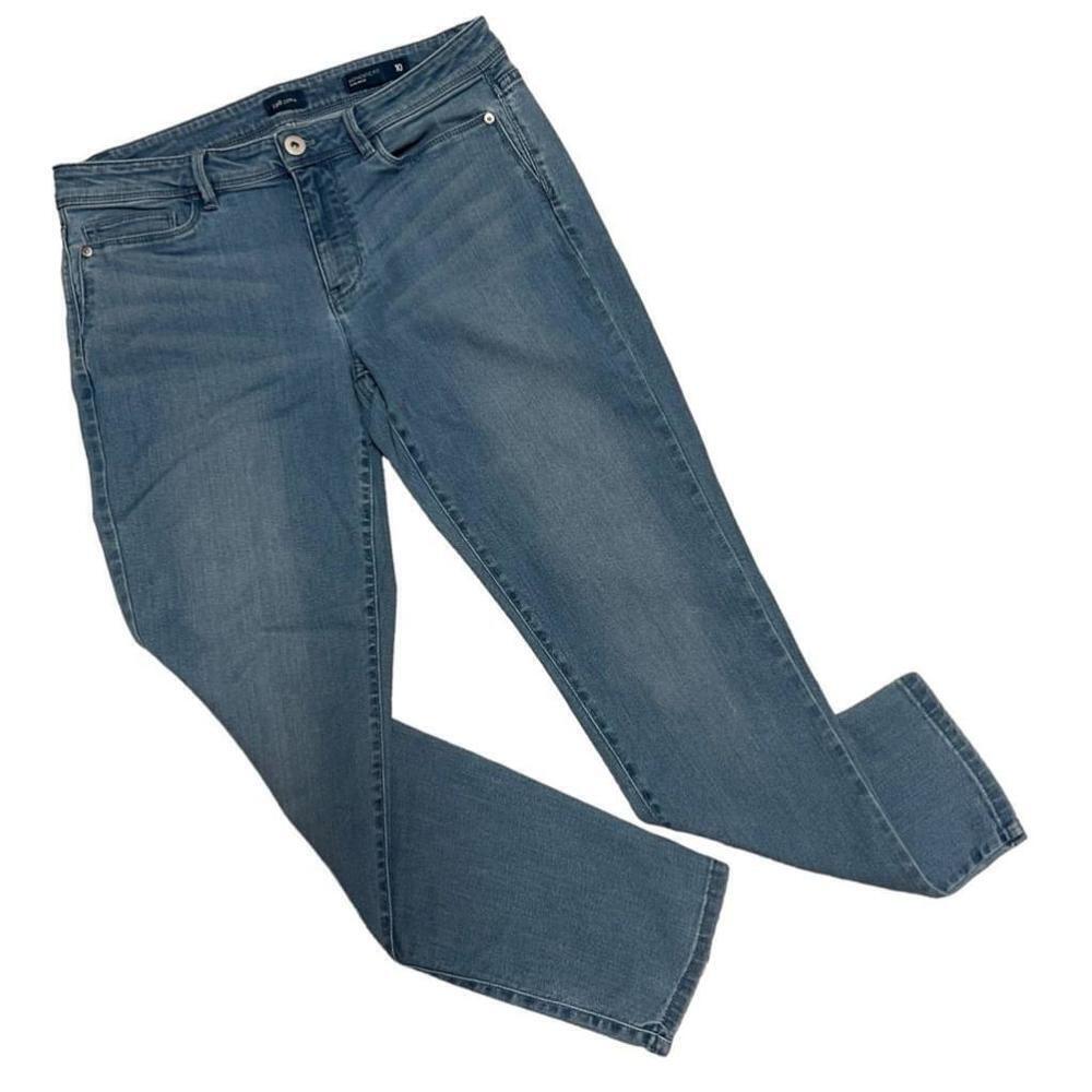 J Jill Women's Authentic Fit Slim Ankle Light Wash Jeans - Size 10